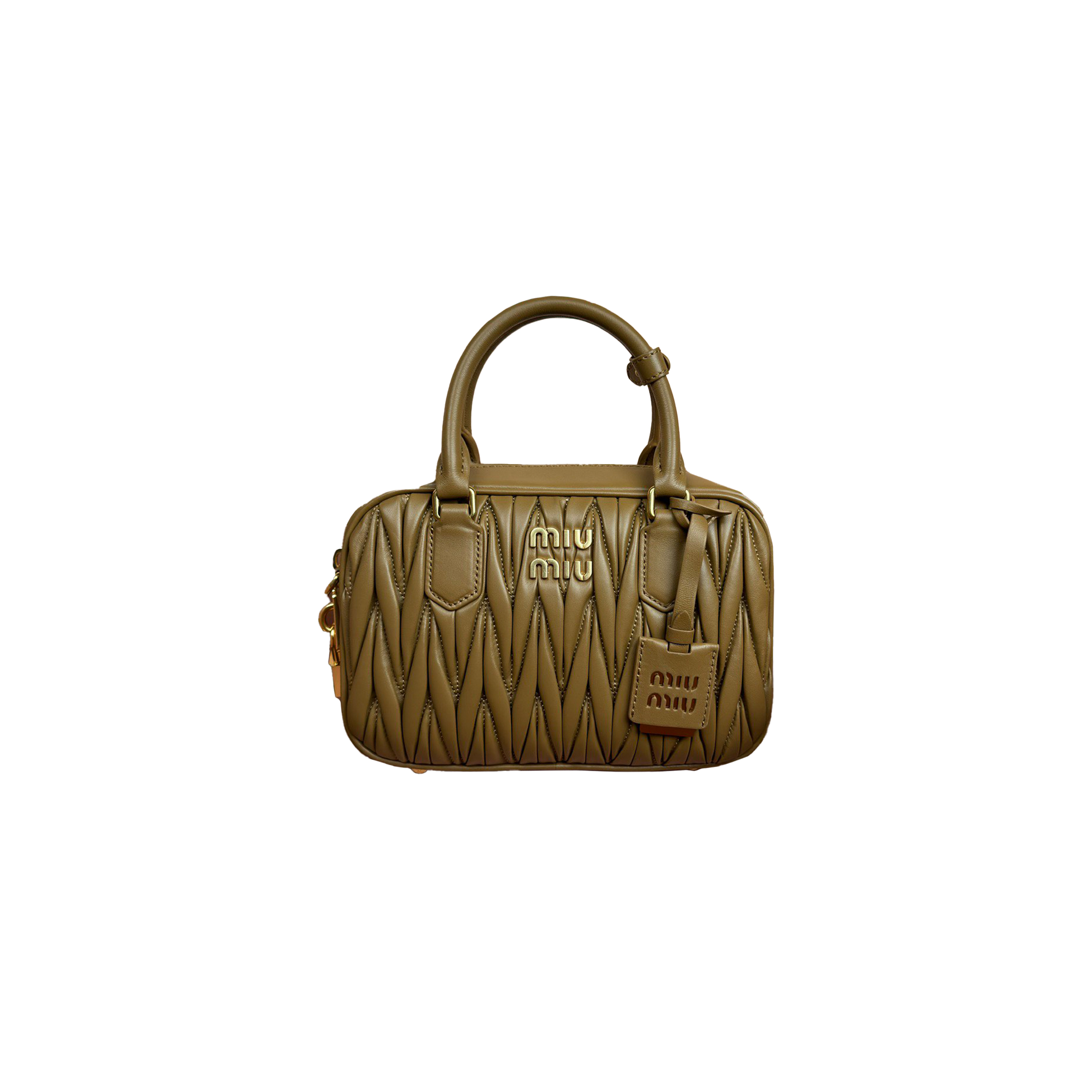 MIU MIU ARCADIE MATELASSÉ NAPPA LEATHER HANDBAG 5BB124 (24*17*7.5cm)